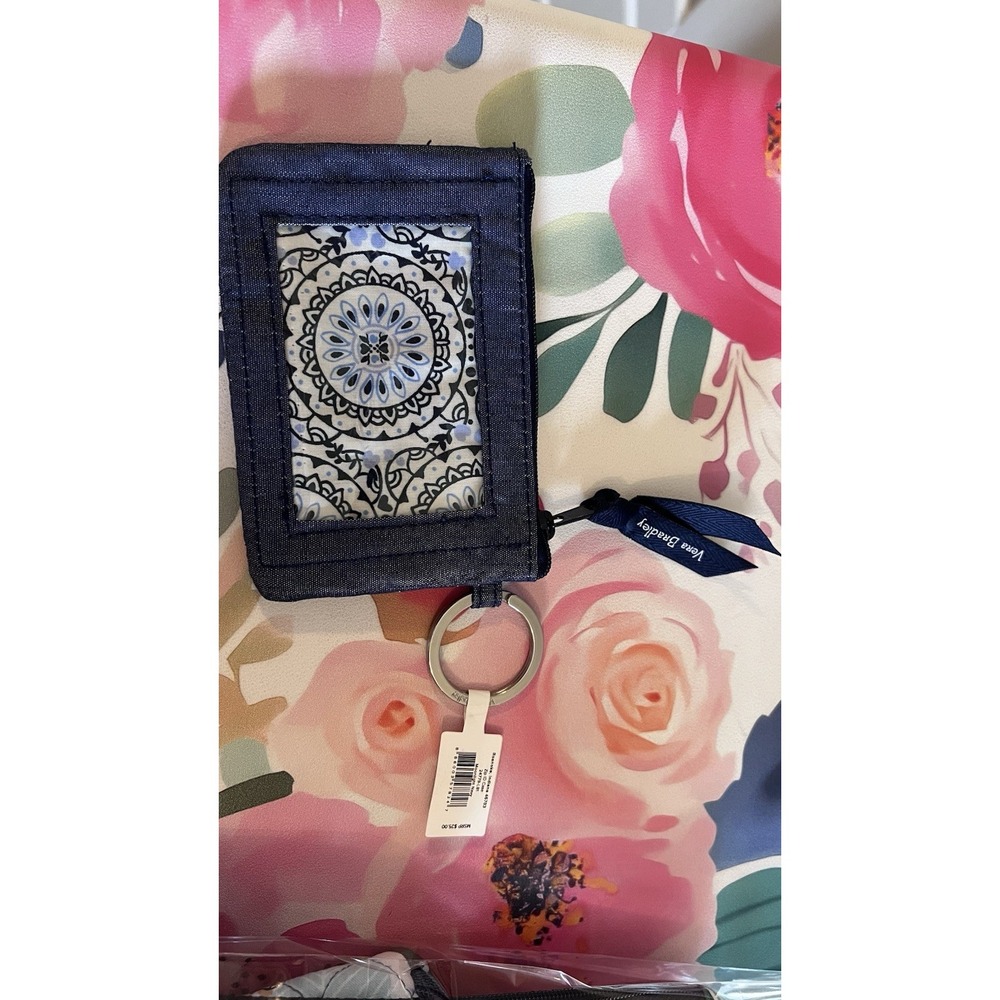 Vera Bradley Zip ID Case NWT Keychain Wallet